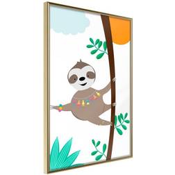 Arkiio Affisch Happy Sloth [Poster] 30x45 Poster